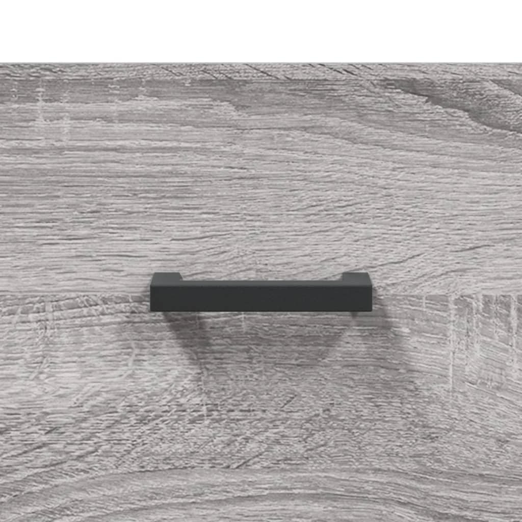 Nachtkastje 40X40X66 Cm Bewerkt Hout Eikenkleurig Grijs sonoma