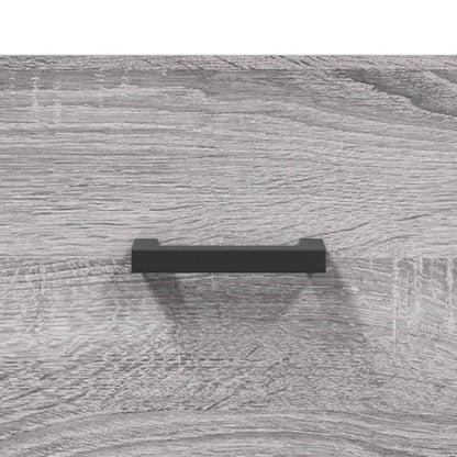 Nachtkastje 40X40X66 Cm Bewerkt Hout Eikenkleurig Grijs sonoma