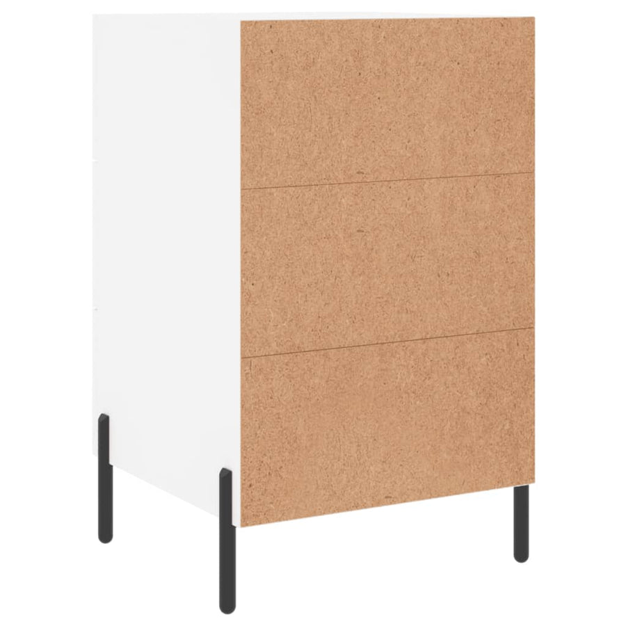 Nachtkastje 40X40X66 Cm Bewerkt Hout Wit