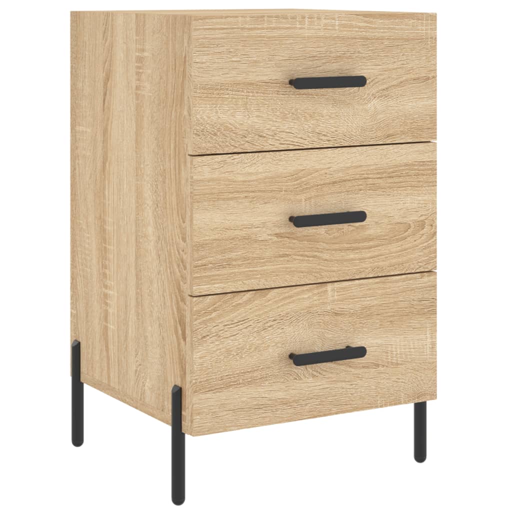 Nachtkastje 40X40X66 Cm Bewerkt Hout Kleurig Sonoma eiken