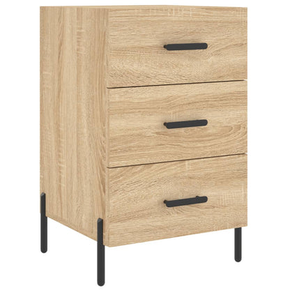 Nachtkastje 40X40X66 Cm Bewerkt Hout Kleurig Sonoma eiken
