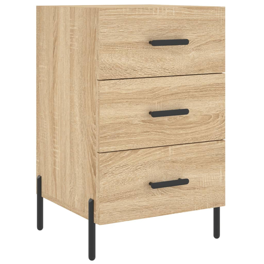 Nachtkastje 40X40X66 Cm Bewerkt Hout Kleurig Sonoma eiken