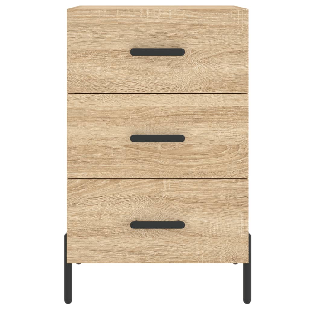 Nachtkastje 40X40X66 Cm Bewerkt Hout Kleurig Sonoma eiken