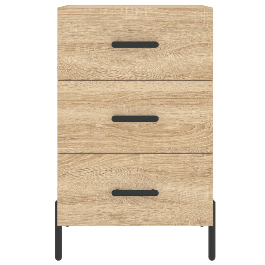 Nachtkastje 40X40X66 Cm Bewerkt Hout Kleurig Sonoma eiken