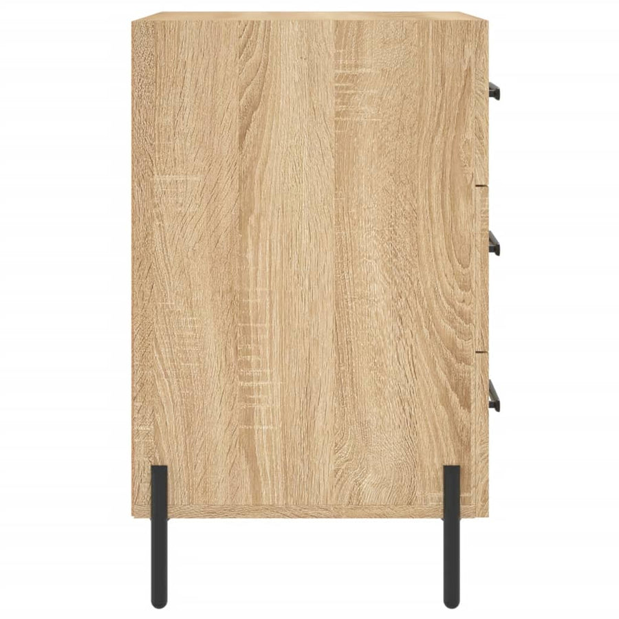 Nachtkastje 40X40X66 Cm Bewerkt Hout Kleurig Sonoma eiken