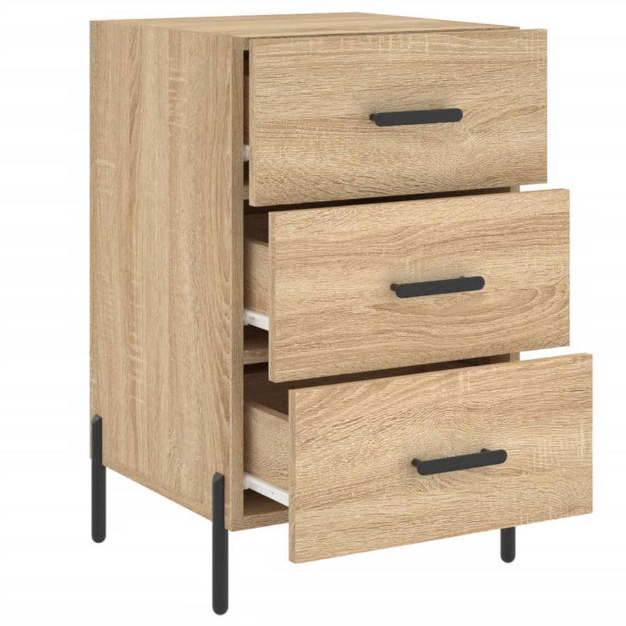 Nachtkastje 40X40X66 Cm Bewerkt Hout Kleurig Sonoma eiken