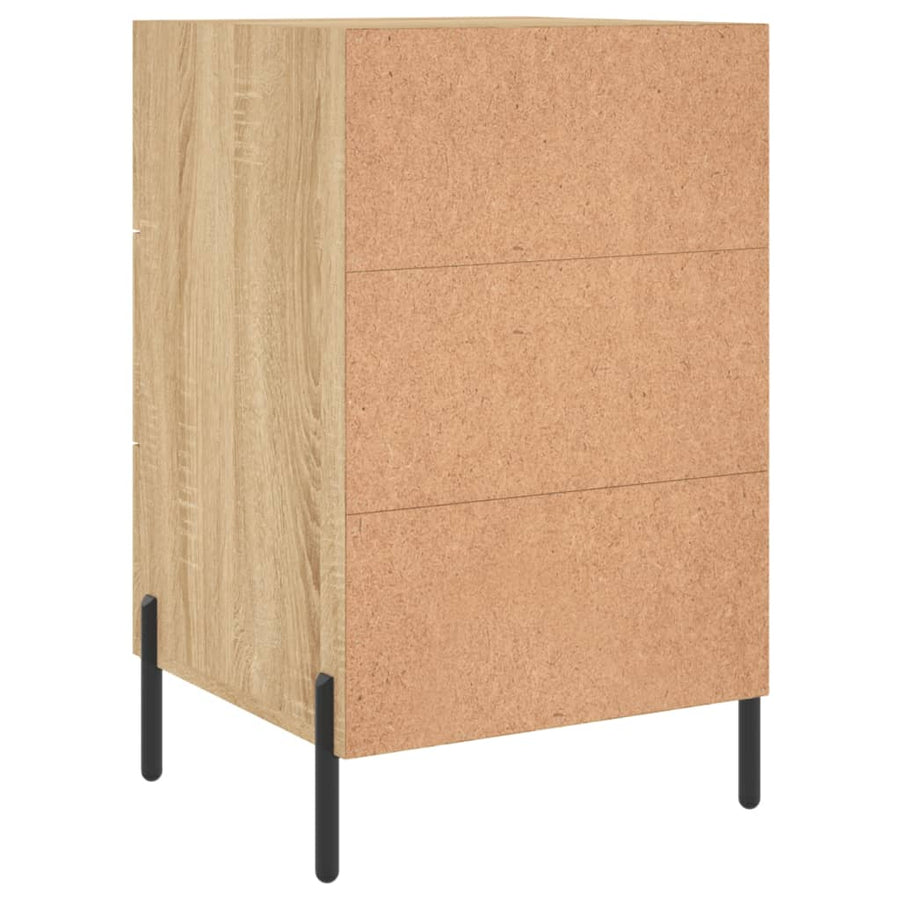 Nachtkastje 40X40X66 Cm Bewerkt Hout Kleurig Sonoma eiken