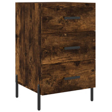 Nachtkastje 40X40X66 Cm Bewerkt Hout Gerookt Eikenkleurig