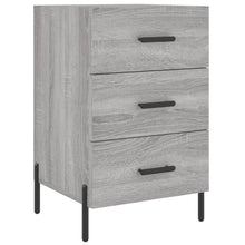Nachtkastje 40X40X66 Cm Bewerkt Hout Eikenkleurig Grijs sonoma