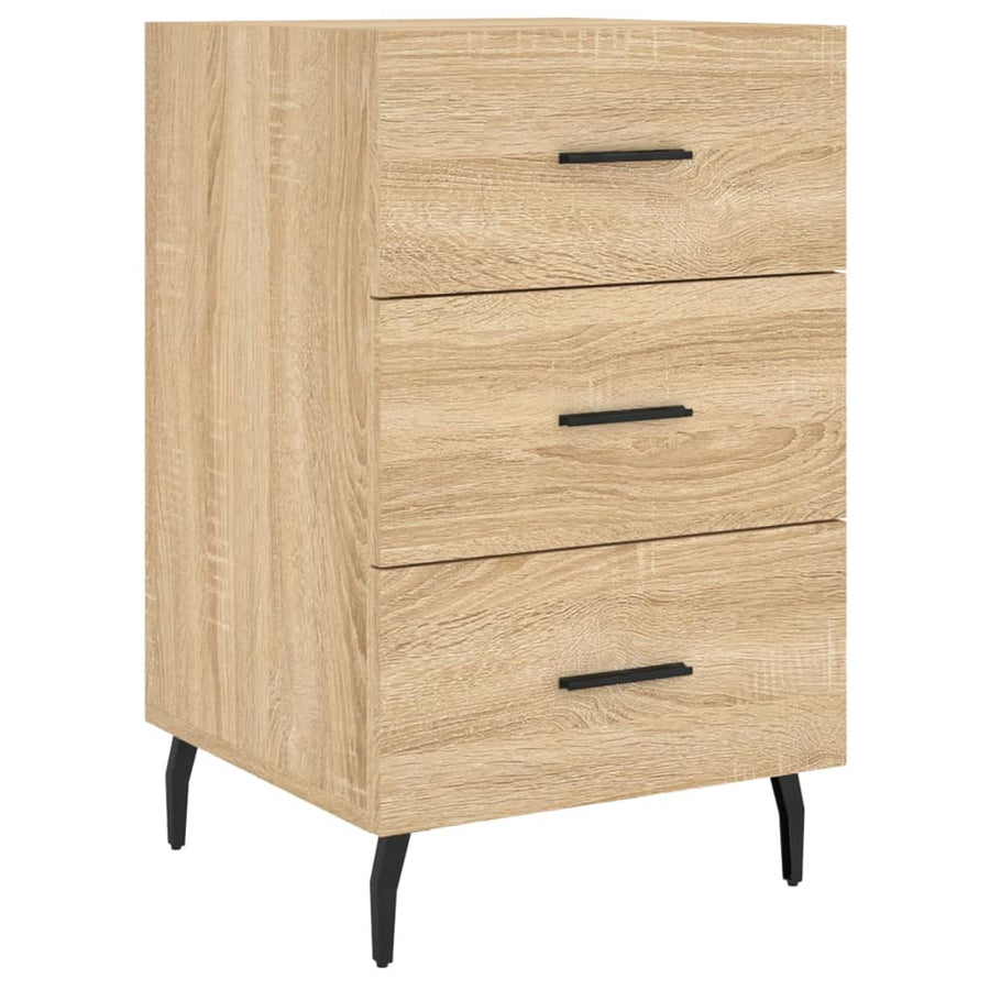 Nachtkastje 40X40X66 Cm Bewerkt Hout Kleurig Sonoma eiken