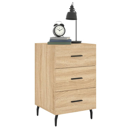 Nachtkastje 40X40X66 Cm Bewerkt Hout Kleurig Sonoma eiken