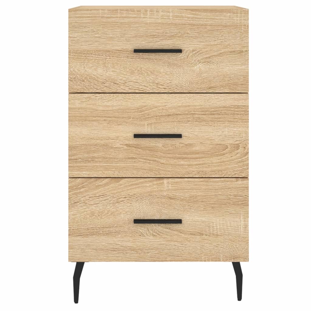 Nachtkastje 40X40X66 Cm Bewerkt Hout Kleurig Sonoma eiken