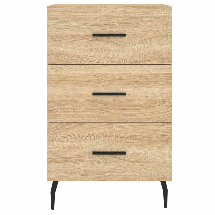 Nachtkastje 40X40X66 Cm Bewerkt Hout Kleurig Sonoma eiken