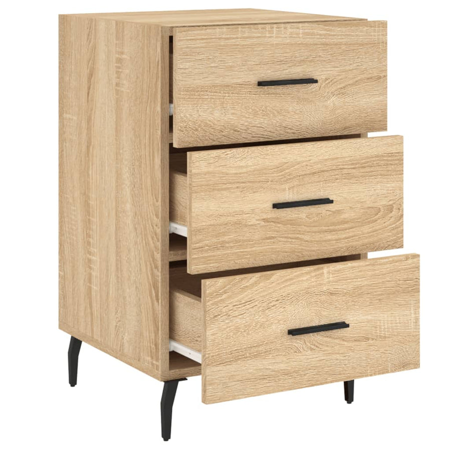 Nachtkastje 40X40X66 Cm Bewerkt Hout Kleurig Sonoma eiken