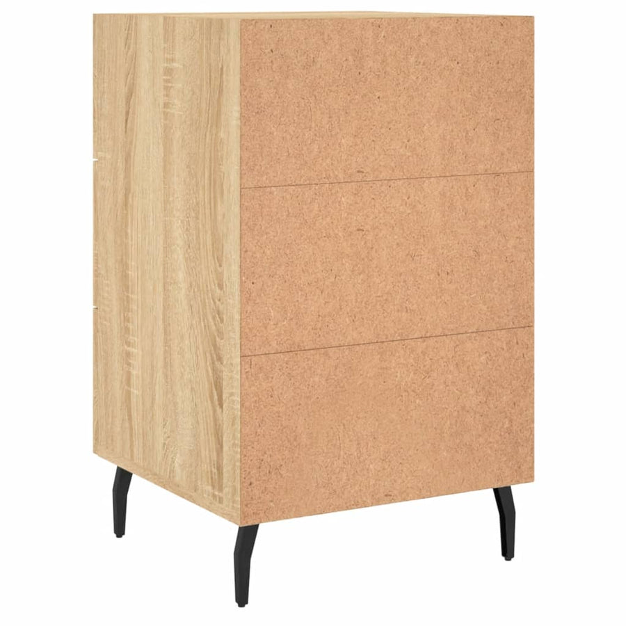 Nachtkastje 40X40X66 Cm Bewerkt Hout Kleurig Sonoma eiken