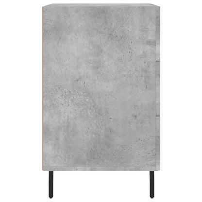 Nachtkastje 40X40X66 Cm Bewerkt Hout Betongrijs