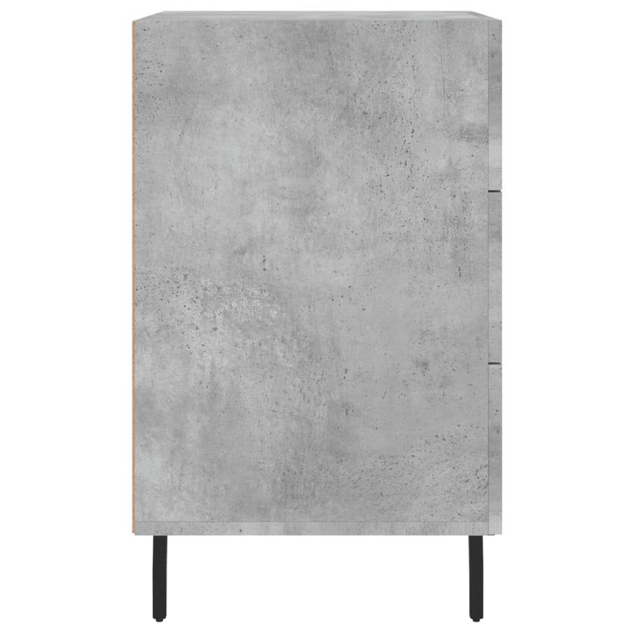 Nachtkastje 40X40X66 Cm Bewerkt Hout Betongrijs