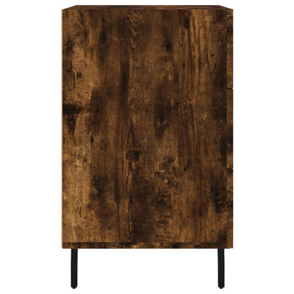 Nachtkastje 40X40X66 Cm Bewerkt Hout Kleurig Gerookt eiken