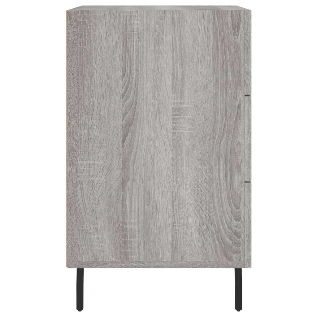 Nachtkastje 40X40X66 Cm Bewerkt Hout Eikenkleurig Grijs sonoma