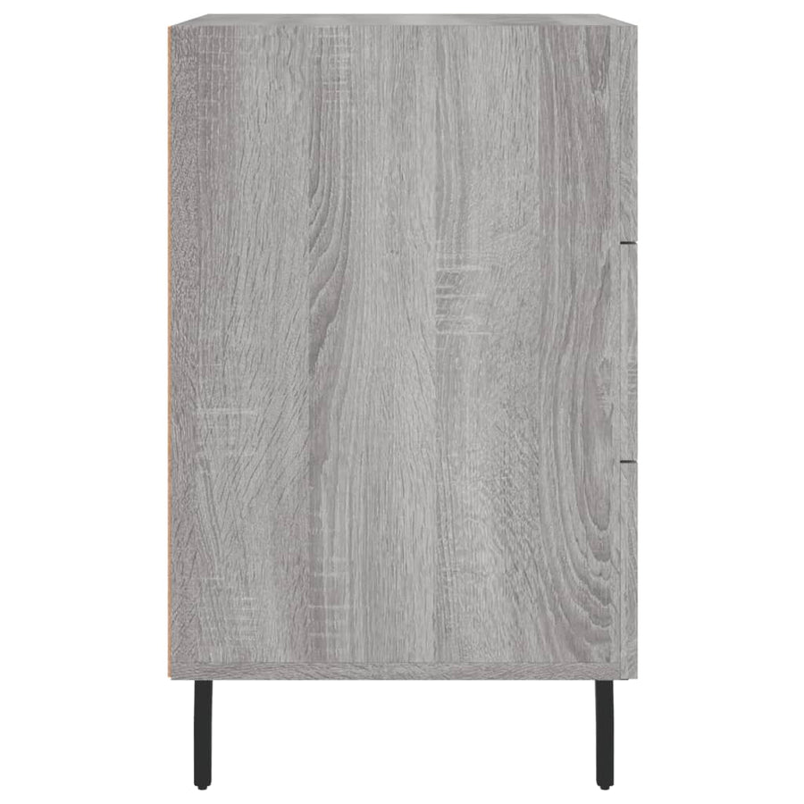 Nachtkastje 40X40X66 Cm Bewerkt Hout Eikenkleurig Grijs sonoma