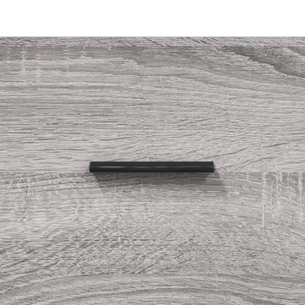 Nachtkastje 40X40X66 Cm Bewerkt Hout Eikenkleurig Grijs sonoma