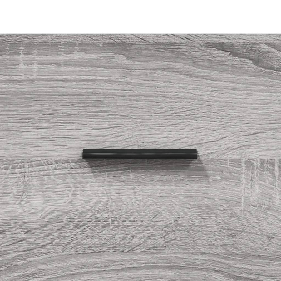 Nachtkastje 40X40X66 Cm Bewerkt Hout Eikenkleurig Grijs sonoma