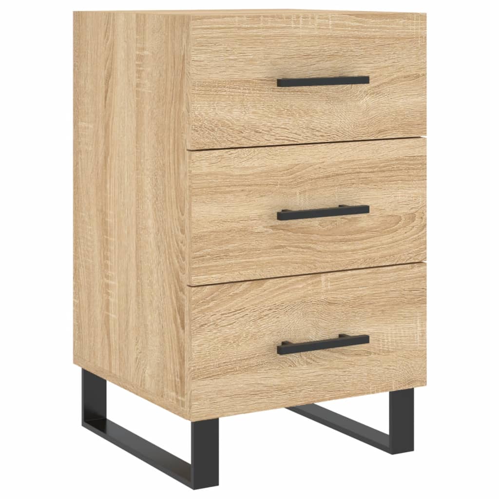 Nachtkastje 40X40X66 Cm Bewerkt Hout Kleurig Sonoma eiken