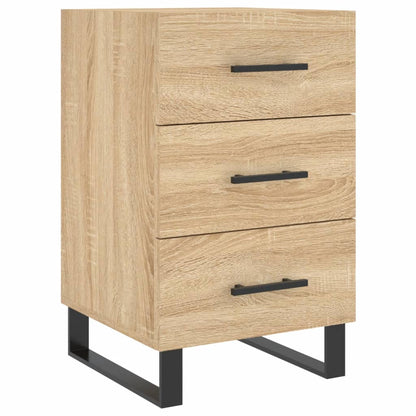 Nachtkastje 40X40X66 Cm Bewerkt Hout Kleurig Sonoma eiken