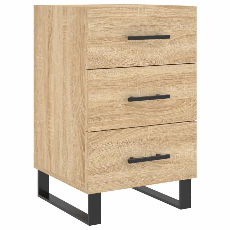 Nachtkastje 40X40X66 Cm Bewerkt Hout Kleurig Sonoma eiken