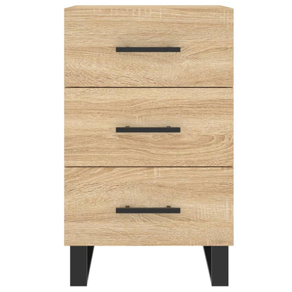 Nachtkastje 40X40X66 Cm Bewerkt Hout Kleurig Sonoma eiken