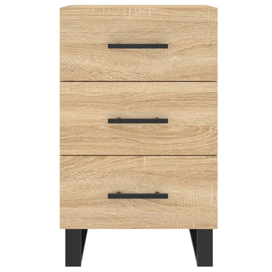 Nachtkastje 40X40X66 Cm Bewerkt Hout Kleurig Sonoma eiken