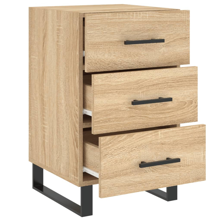 Nachtkastje 40X40X66 Cm Bewerkt Hout Kleurig Sonoma eiken