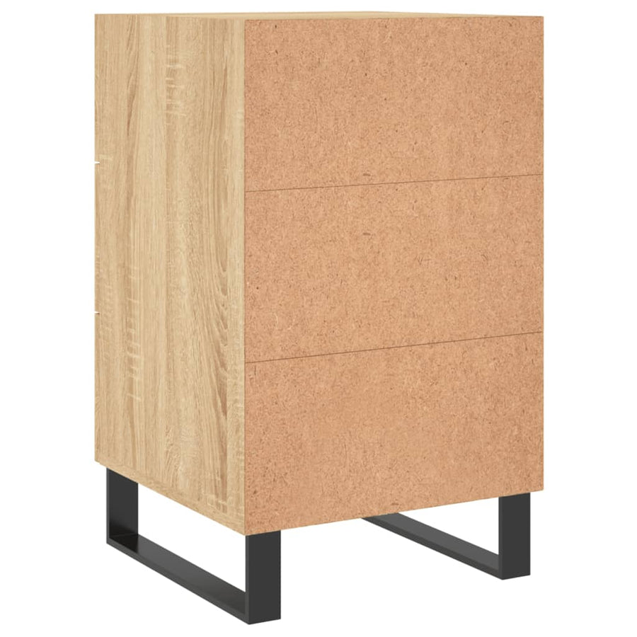 Nachtkastje 40X40X66 Cm Bewerkt Hout Kleurig Sonoma eiken