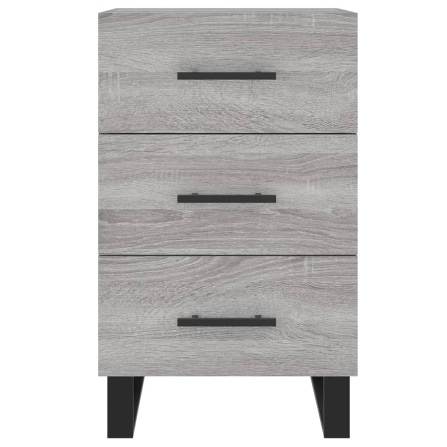 Nachtkastje 40X40X66 Cm Bewerkt Hout Eiken Grijs sonoma