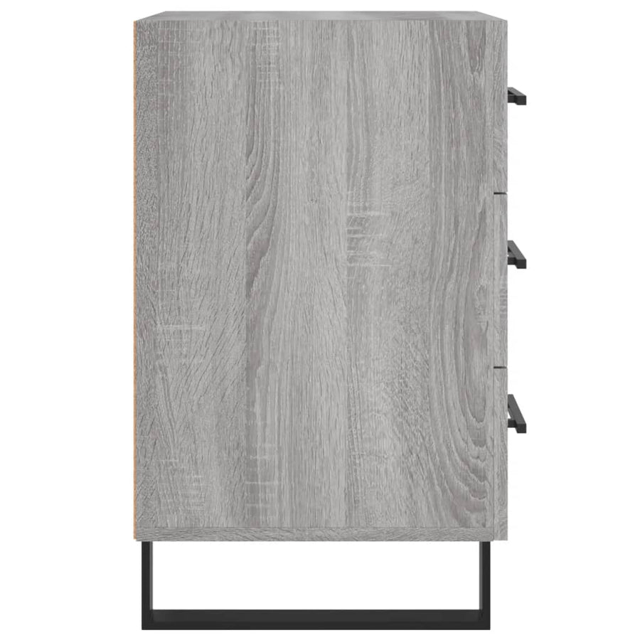 Nachtkastje 40X40X66 Cm Bewerkt Hout Eiken Grijs sonoma