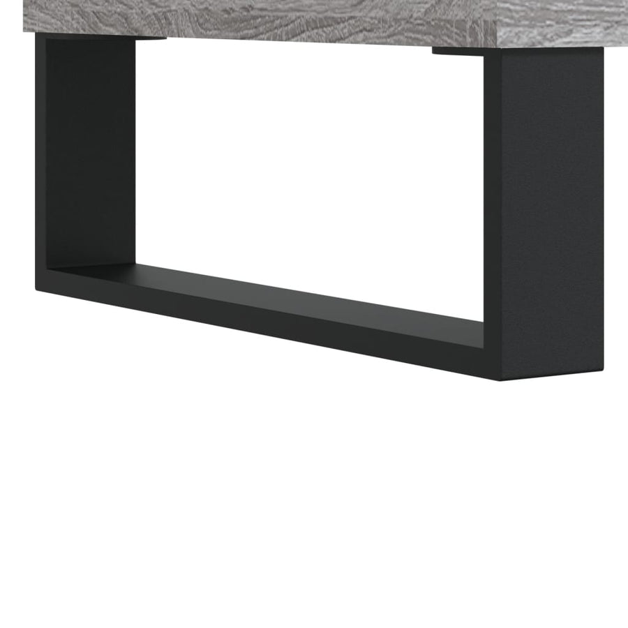 Nachtkastje 40X40X66 Cm Bewerkt Hout Eiken Grijs sonoma