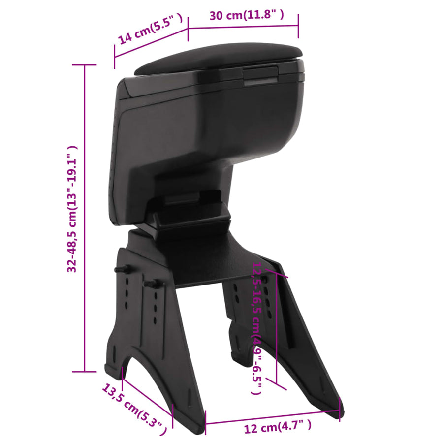 Armsteun Universeel 4X30X(32-48,5) Cm Abs Zwart seat gap (14 x 30 cm)