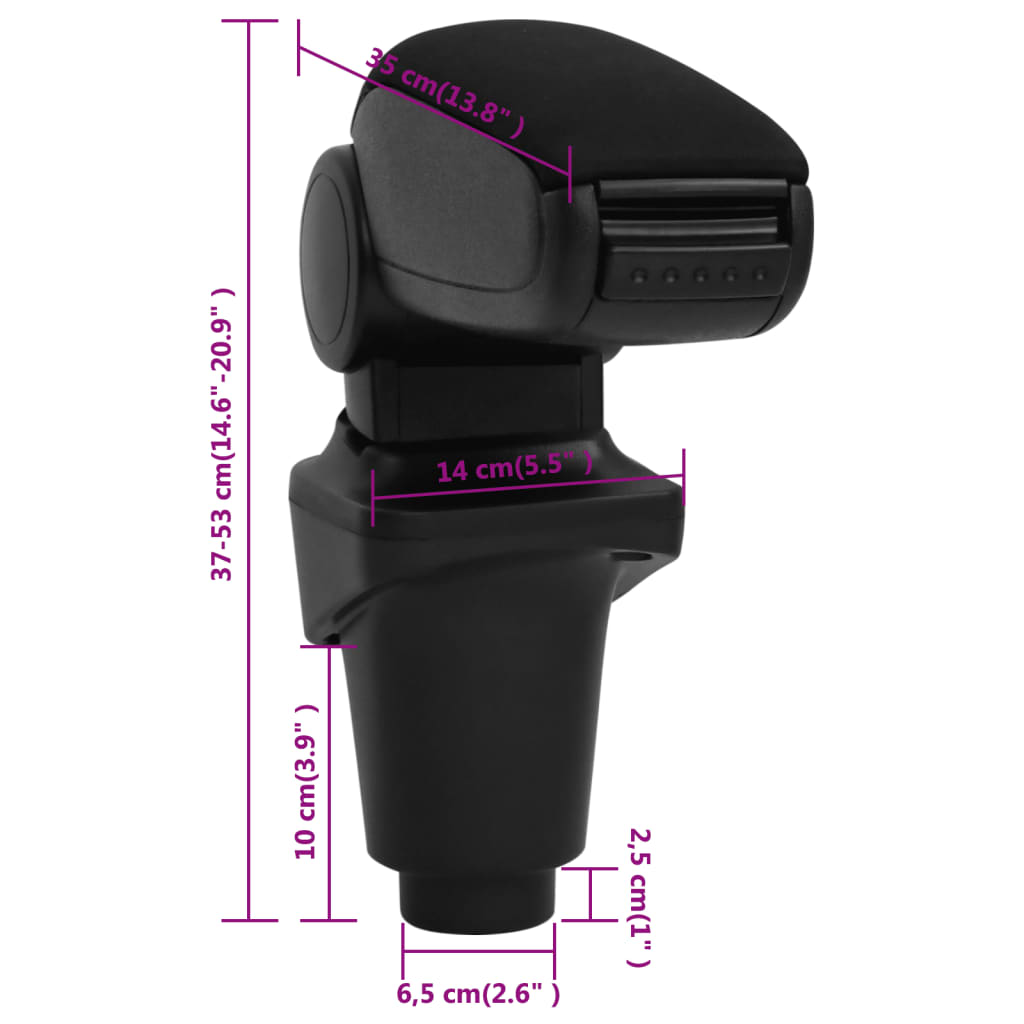 Armsteun 4X35X(37-53) Cm Abs Zwart fiat 500l (2012)