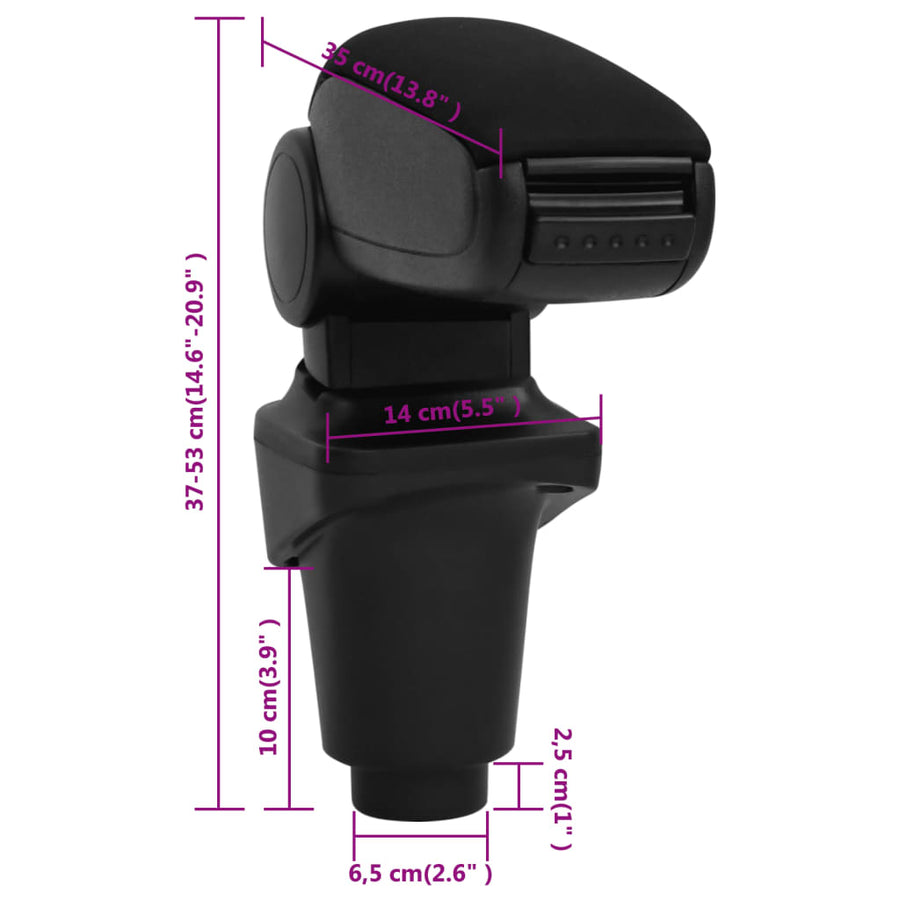 Armsteun 4X35X(37-53) Cm Abs Zwart fiat 500l (2012)