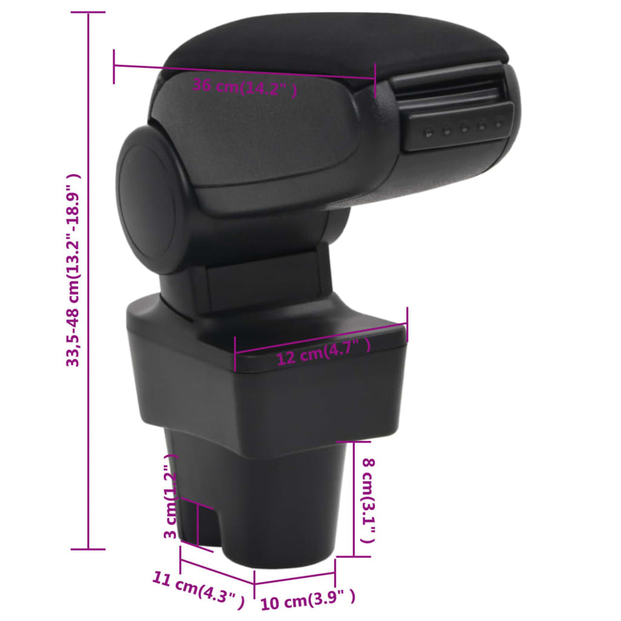 Armsteun 2X36X(33,5-48) Cm Abs Zwart peugeot 207/207 sw/207 cc (2006)