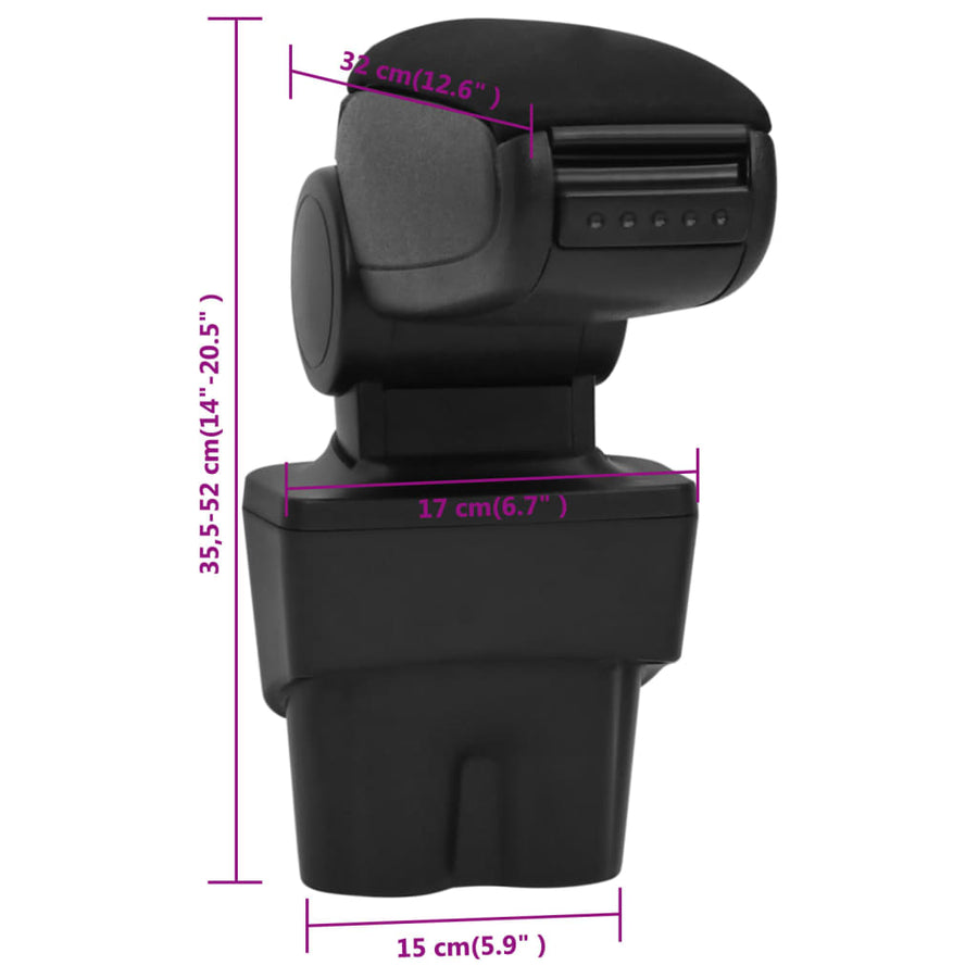 Armsteun 7X32X(35,5-52) Cm Abs Zwart vw touran (2003-2015) vw caddy (2003-2018)