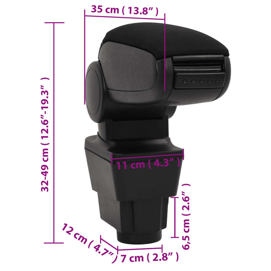 Armsteun X35X(32-49) Cm Abs Zwart fiat grande punto (2006) alfa romeo mito (2008) fiat linea (after 2007)