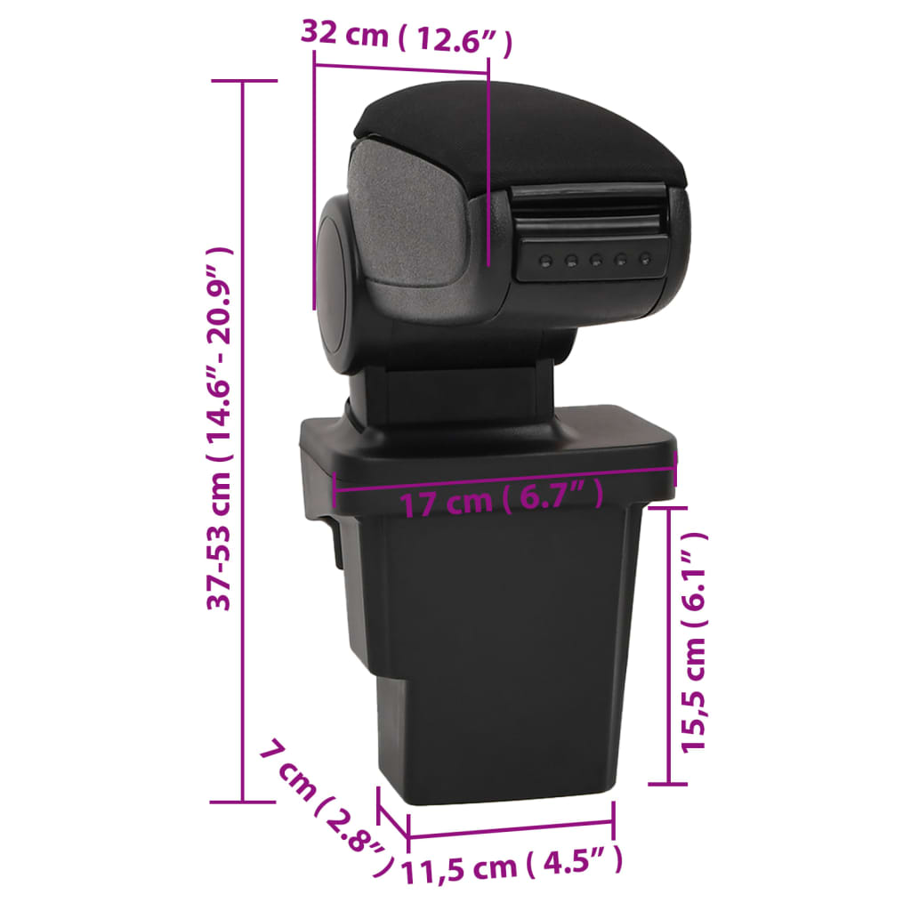 Armsteun 17X32X(37-53) Cm Abs Zwart ford focus iii (2012-2015)
