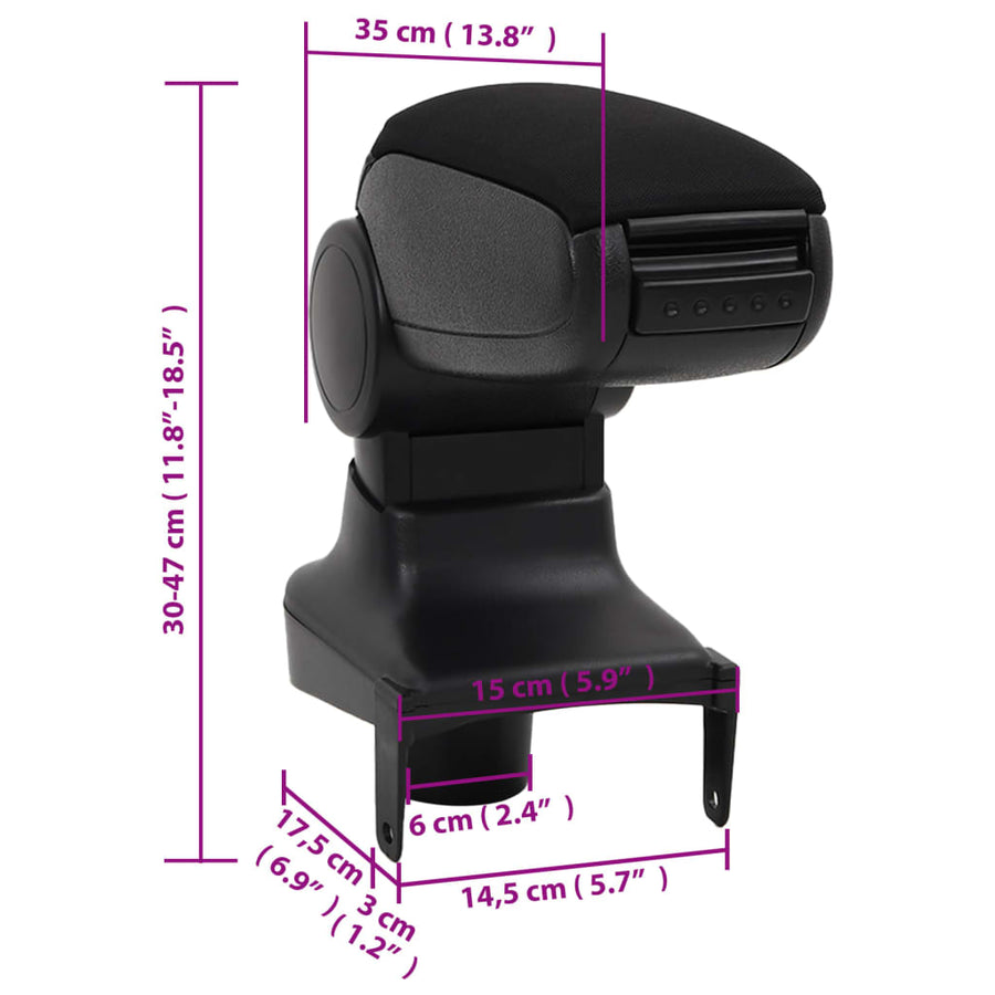 Armsteun 5X35X(30-47) Cm Abs Zwart renault clio lhd mk4 (2013)