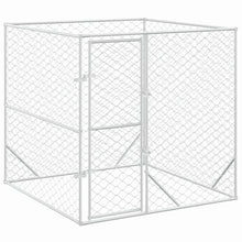 Hondenkennel Voor Buiten Gegalvaniseerd Staal Zilver 2 x 2 x 2 m