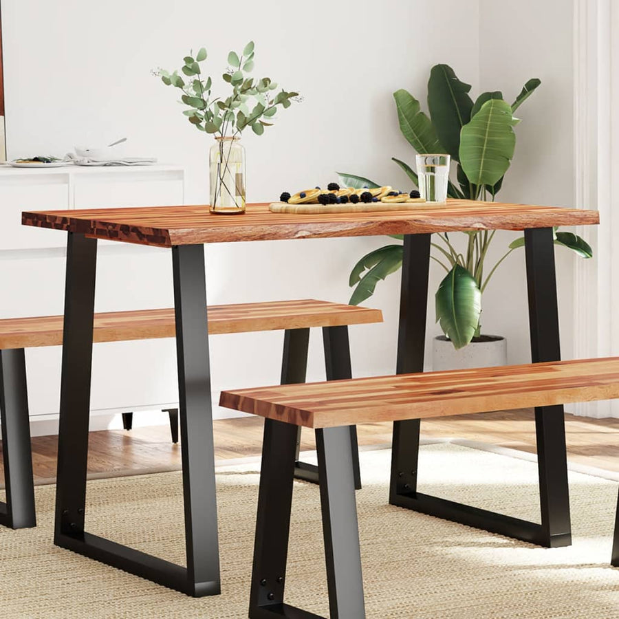 Eettafel Met Natuurlijke Rand Massief Acaciahout 110 x 70 x 75 cm