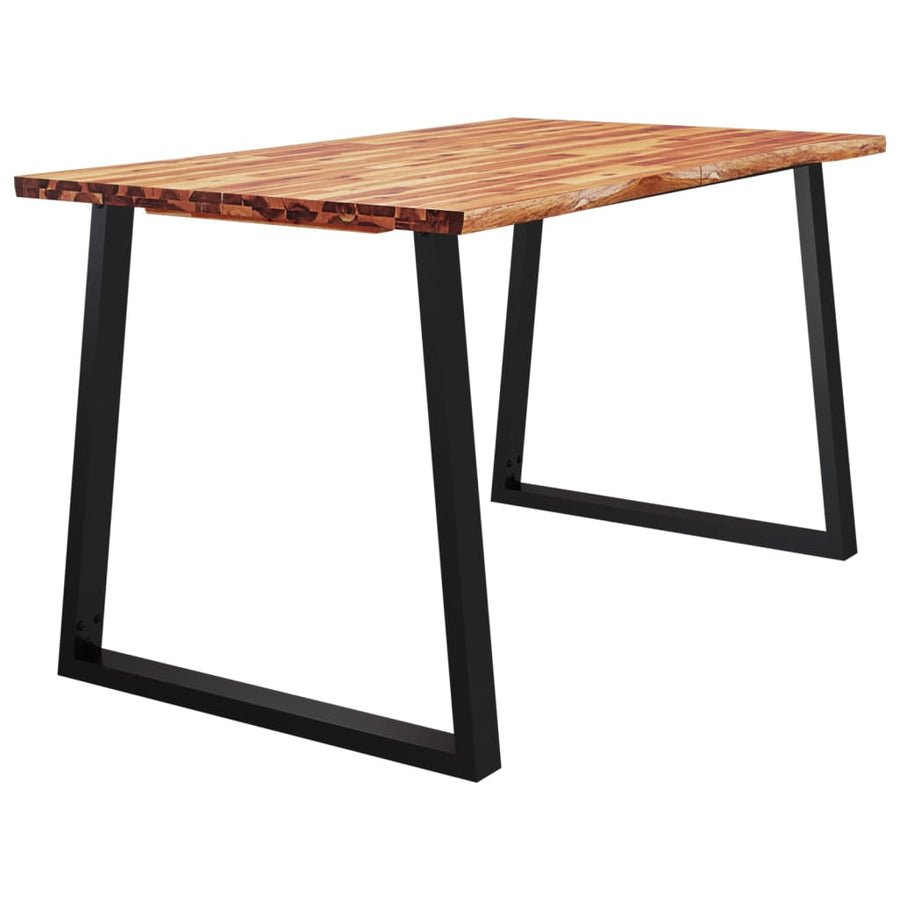 Eettafel Met Natuurlijke Rand Massief Acaciahout 140 x 80 x 75 cm