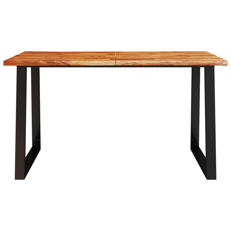 Eettafel Met Natuurlijke Rand Massief Acaciahout 140 x 80 x 75 cm