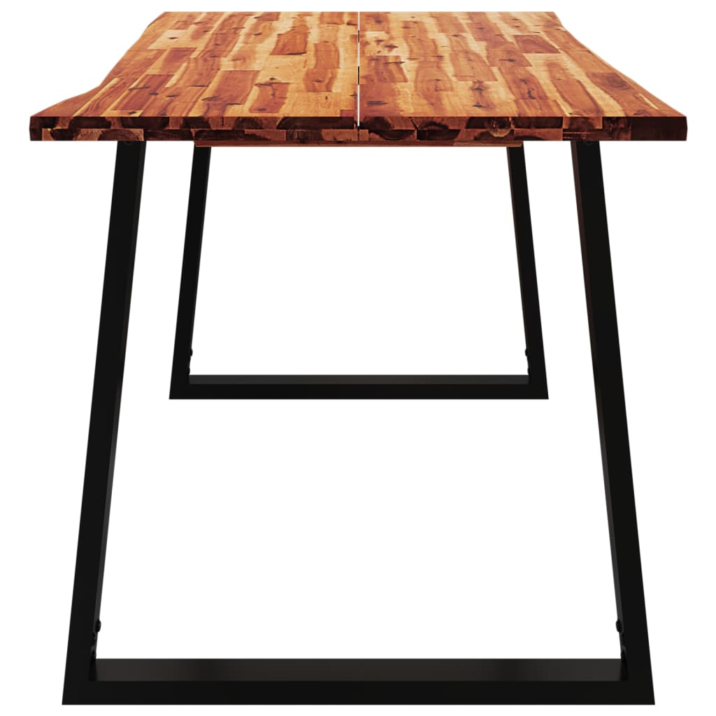 Eettafel Met Natuurlijke Rand Massief Acaciahout 140 x 80 x 75 cm