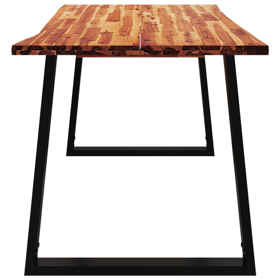 Eettafel Met Natuurlijke Rand Massief Acaciahout 140 x 80 x 75 cm